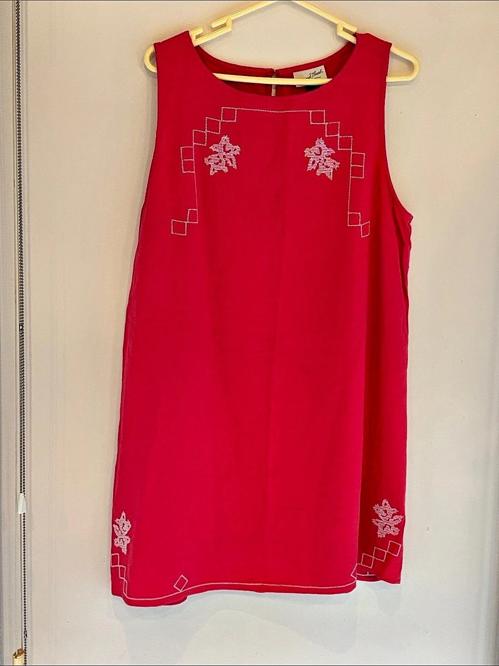 Universal Thread Embroidered Mini Dress in Pink Size XL Like New